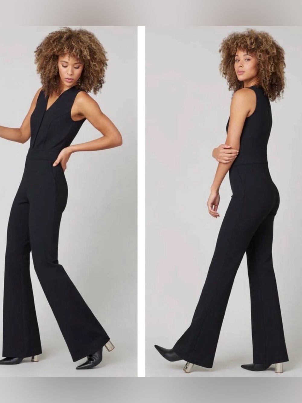 🖤 SPANX The Perfect Sleeveless Ponte Jumpsuit Black Size Medium
